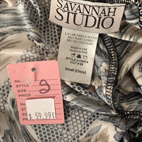 SAVANNAH STUDIO Halter Wrap Cut Out Maxi Dress Black Green Size Small - Picture 7 of 9